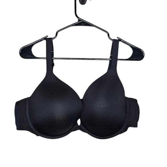 Cacique black push up padded underwire bra Women's size 44D plunge - Picture 1 of 4
